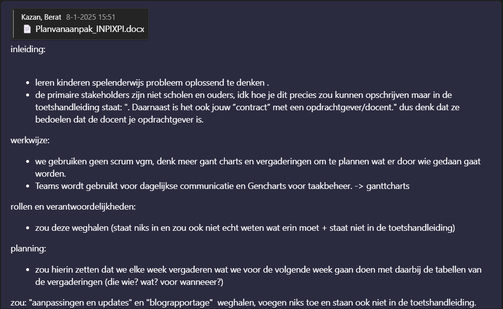 Afbeelding van bewijs op plan van aanpak