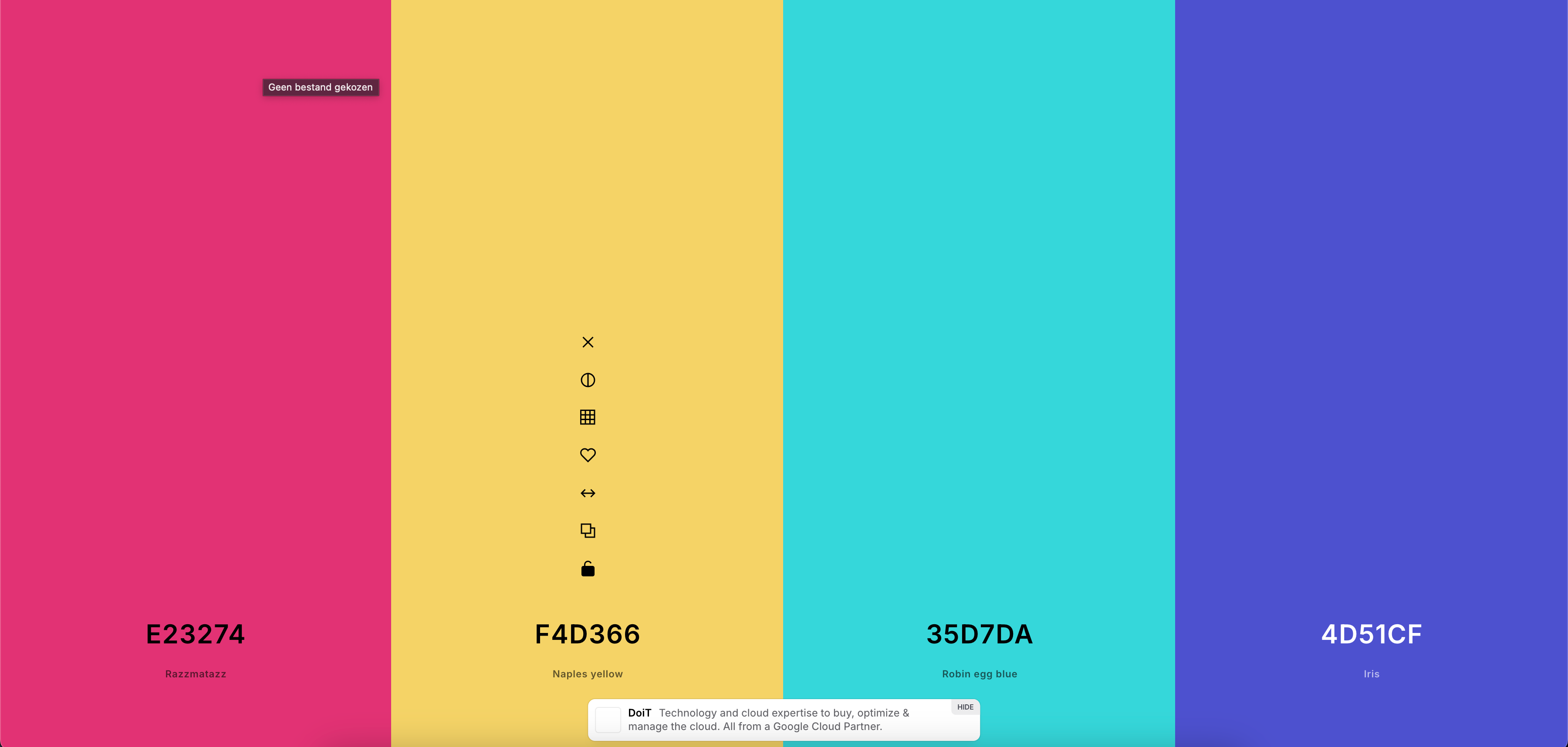 Foto van de gemaakte styleguide.